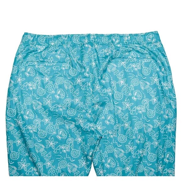 Mens Pants Joggers Turquoise Fish Animal Drawstring Loose Harem Casual Beach XL - Picture 5 of 6